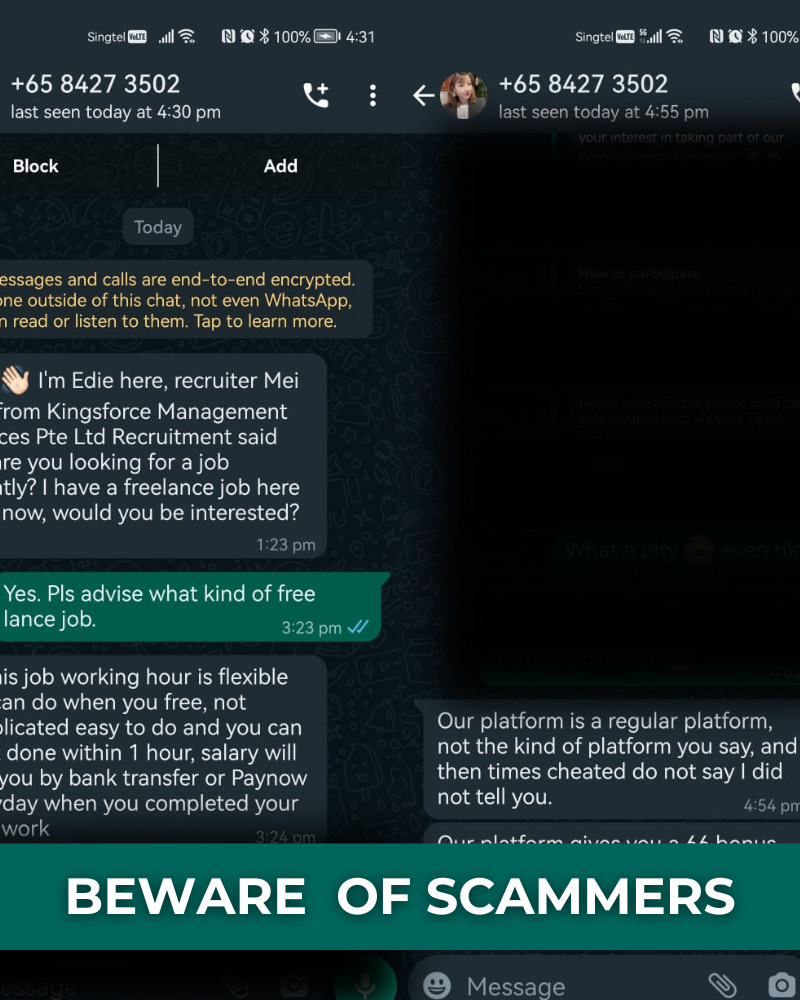 Important: Beware of Scammers Impersonating Us